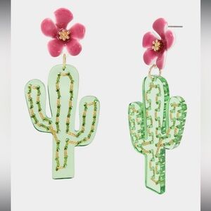 HOLA TO LOVE CACTUS DROP EARRINGS MULTI BETSEY JOHNSON